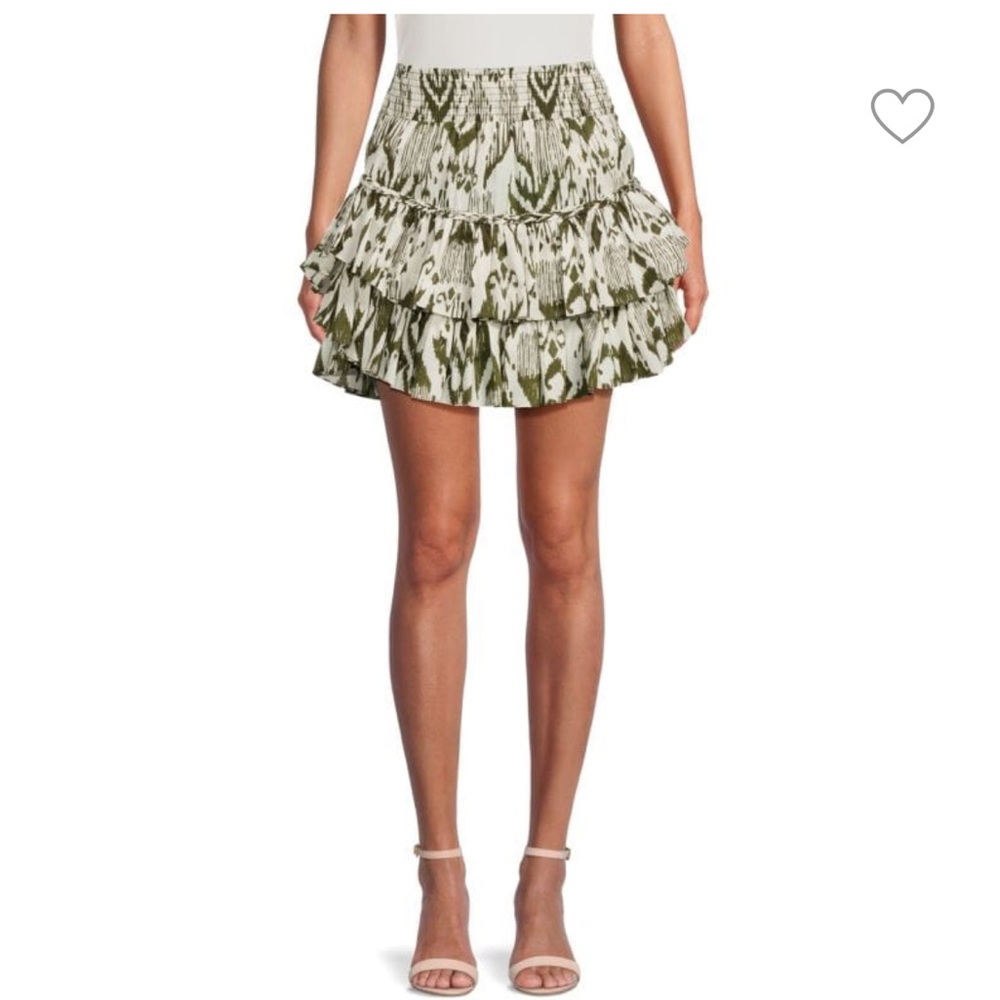 MISA LOS ANGELES Evienne Ikat Print Tiered Mini Skirt XS